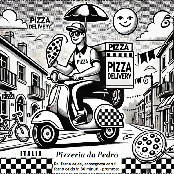 lidX i appen kvitto utskrift annons med en pizza leverans annons