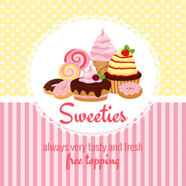 reklam för lidX i app-stänkskärm med cupcakes och gratis pålägg
